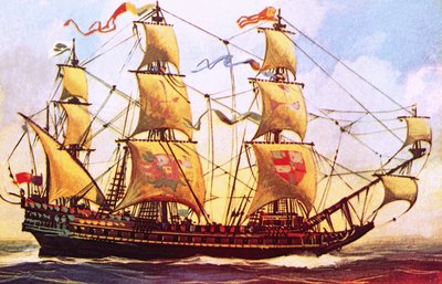 The Spanish Galleon by English School